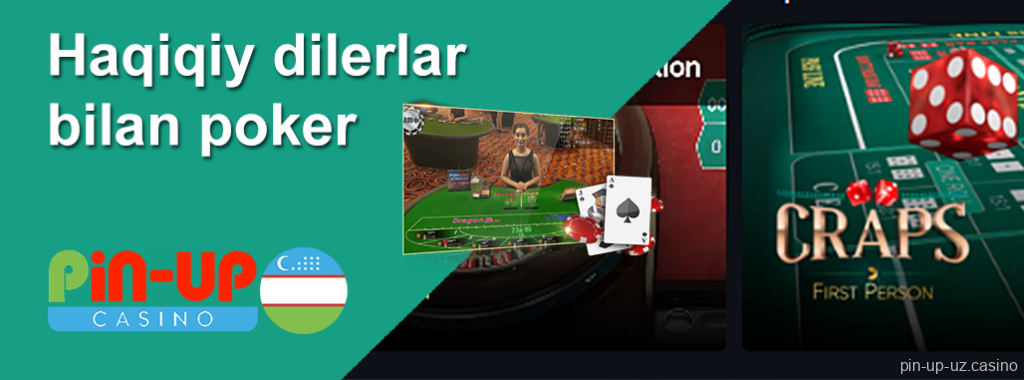 Pin Up Haqiqiy dilerlar bilan poker Play in Uzbekistan