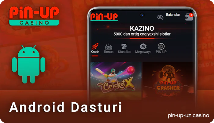 Casino o'ynash uchun Android ilovasi Pin Up-APK faylini yuklab oling