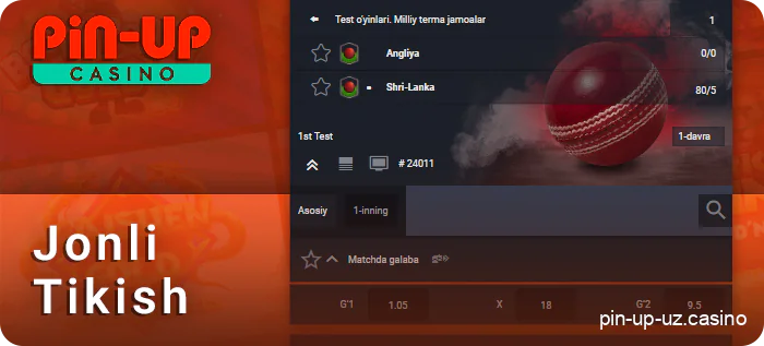 PinUp foydalanuvchilari uchun jonli o'yinlarga garovlar